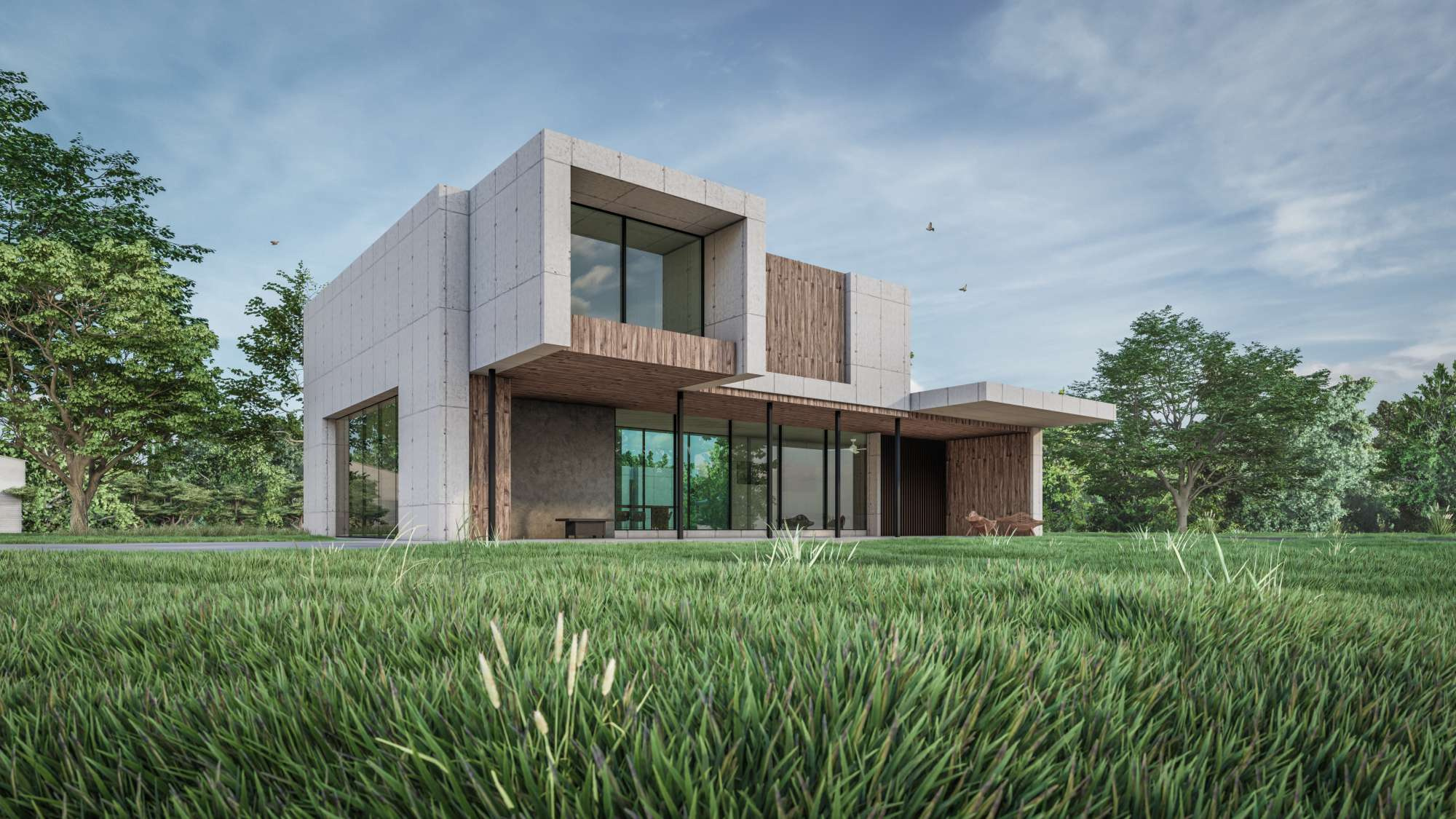 Strakke luxe moderne woning